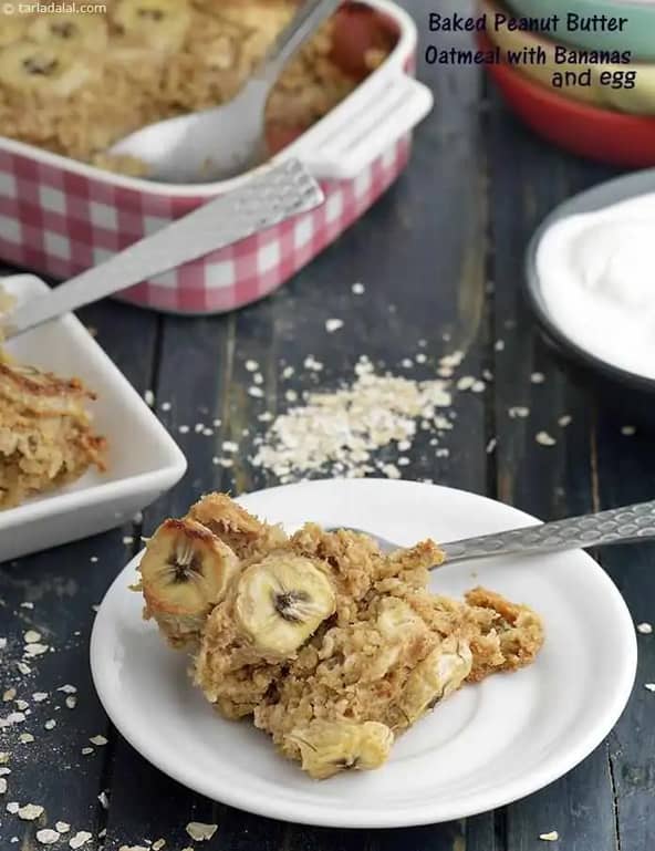 Baked Peanut Butter Oatmeal With Banana And Egg Recipe