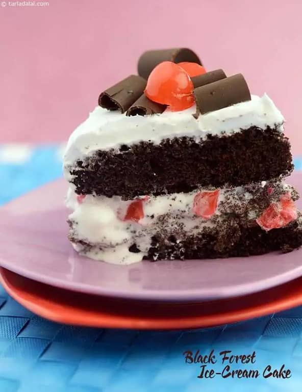 Black Forest Ice-Cream Cake Recipe (Quick Black Forest Cake)