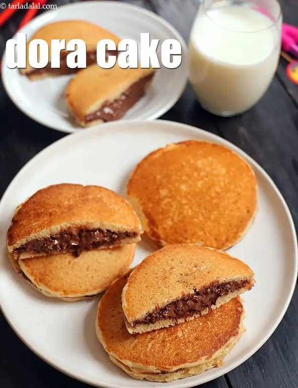 Dora Cake Recipe (Eggless Dora Pancakes)