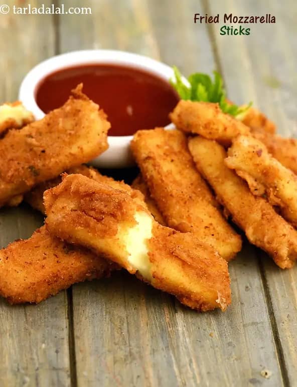 Fried Mozzarella Sticks Recipe (Mozzarella Cheese Sticks)
