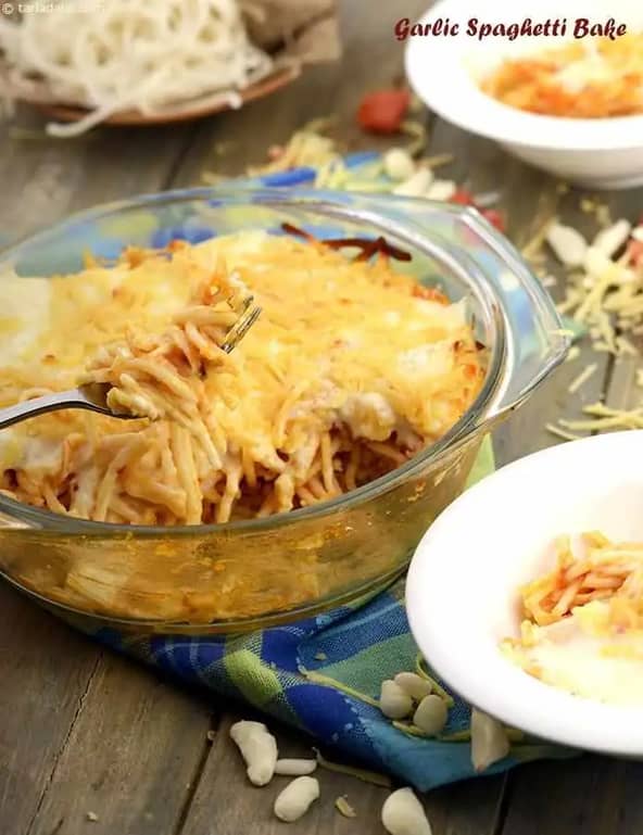 Garlic Spaghetti Bake Recipe (Baked Dishes Recipes)