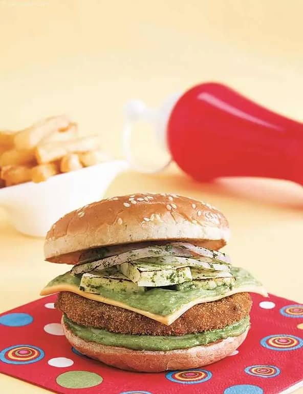 Hara Bhara Burger ( Burgers And Smoothies ) Recipe