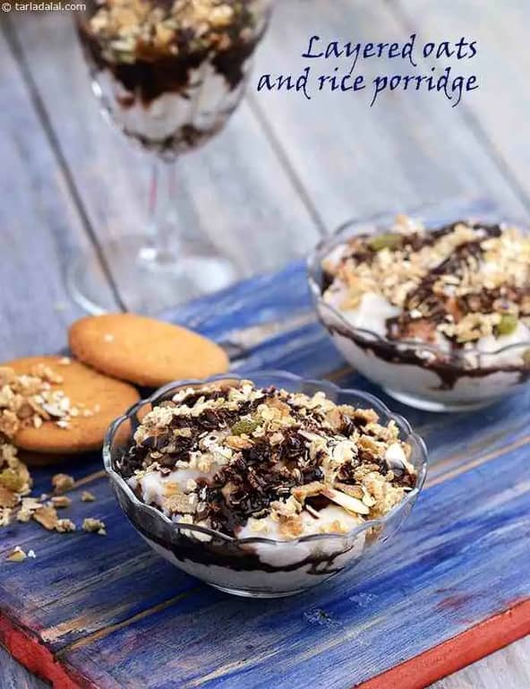 Layered Oats And Rice Porridge Recipe