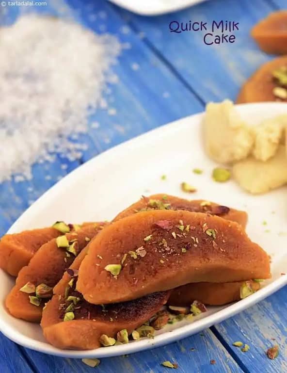 Quick Milk Cake Recipe (Mithai Recipes)