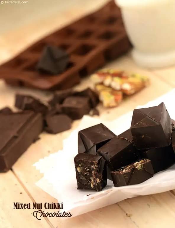 Mixed Nut Chikki Chocolate Recipe