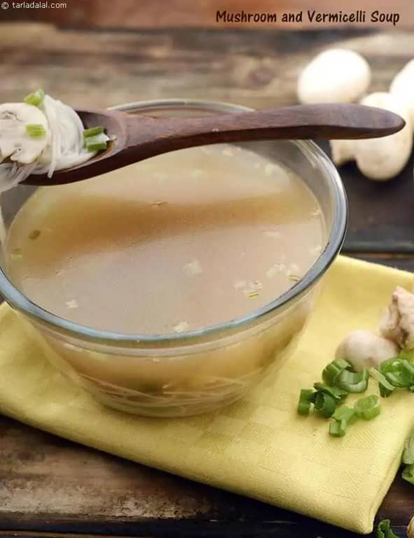 Mushroom And Vermicelli Soup ( Noodles) Recipe
