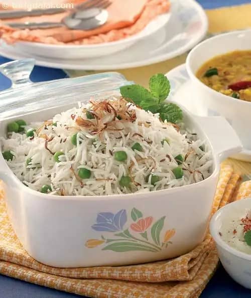 Mutter Pulao ( Microwave ) Recipe