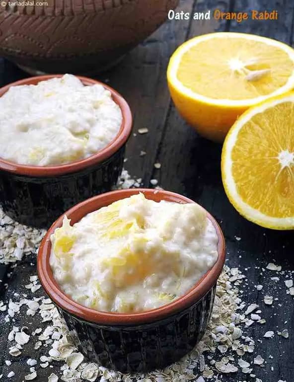 Oats And Orange Rabdi Recipe (Diabetic Friendly)