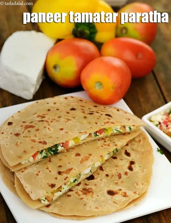 Paneer Tamatar Paratha Recipe