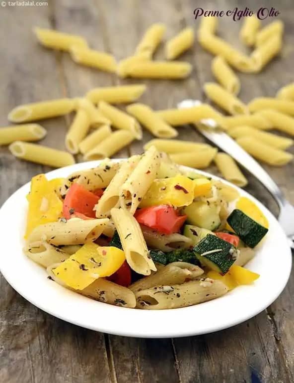 Penne Aglio Olio ( Tiffin ) Recipe