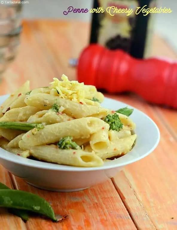 Penne With Cheesy Vegetables Recipe