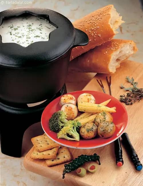 Quick Cheesy Fondue ( Microwave Recipes) Recipe