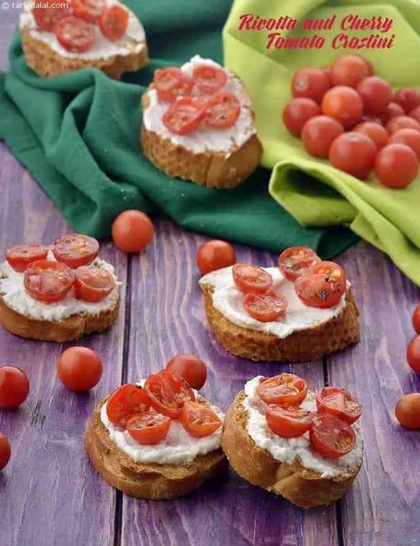 Ricotta And Cherry Tomato Crostini Recipe