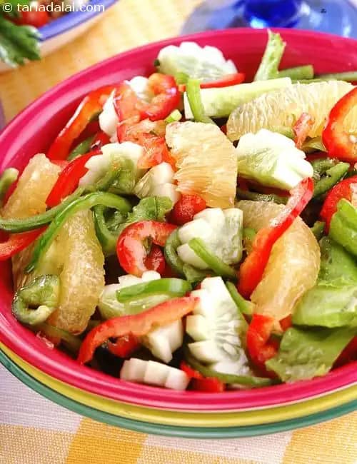 Sweet Lime And Pepper Salad ( Vitamin A And C ) Recipe