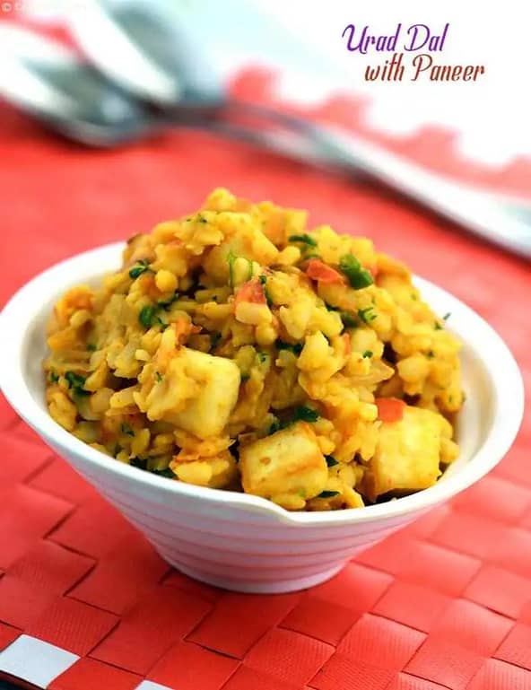 Urad Dal With Paneer Recipe (Indian Tava Recipes)