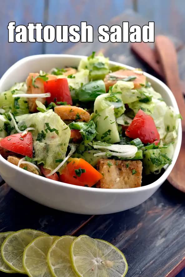 Fattoush Salad Recipe (Middle Eastern Fattoush Salad)
