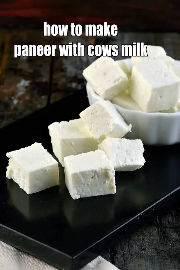 How To Make Paneer With Cows Milk Recipe (Cow Milk Paneer)