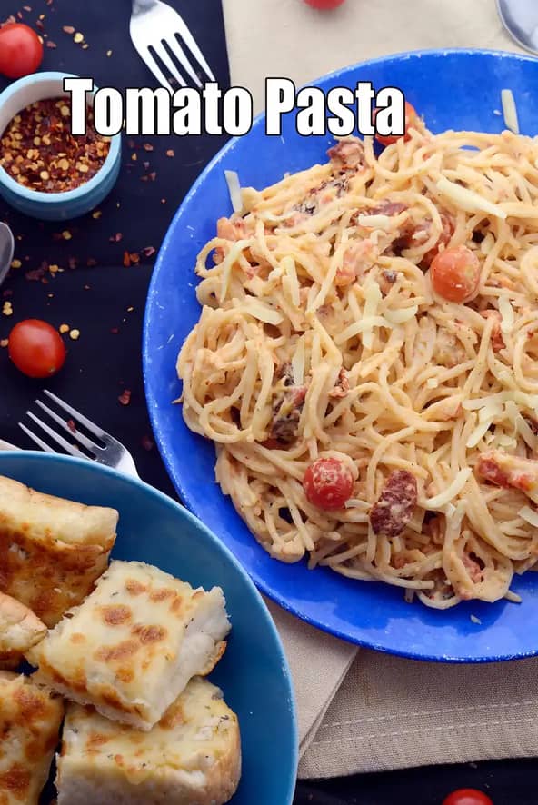 Tomato Pasta Recipe (Creamy Indian Style Tomato Pasta)