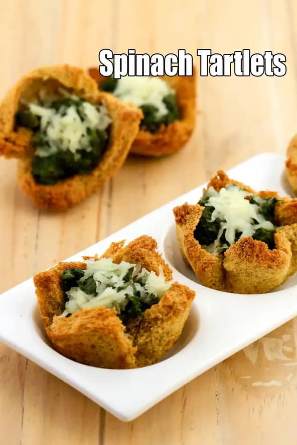 Spinach Tartlets Recipe (Whole Wheat Spinach Tarts)