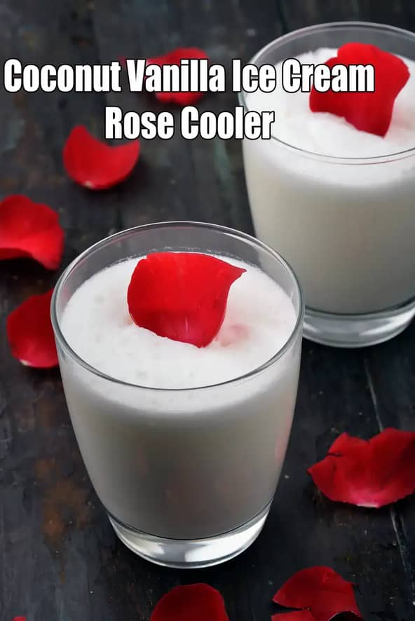 Coconut Vanilla Ice Cream Rose Cooler Recipe