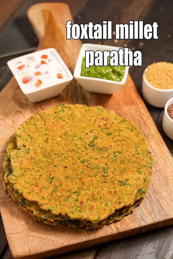 Foxtail Millet Paratha Recipe (Multi Flour Spinach Paratha)