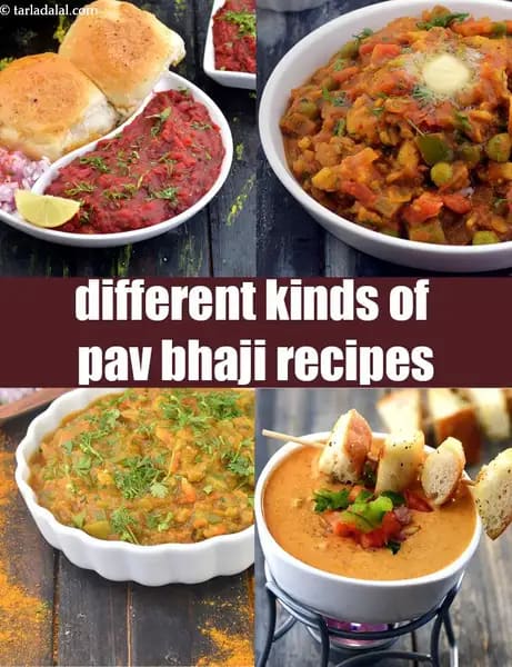 different kinds of pav bhaji