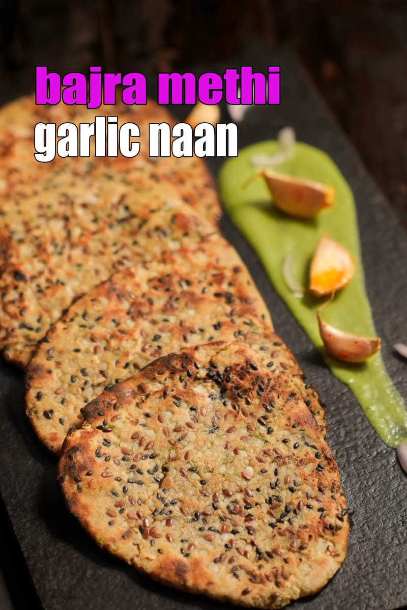 Bajra methi garlic naan recipe | healthy bajra garlic naan | bajra methi naan | | Tarla Dalal