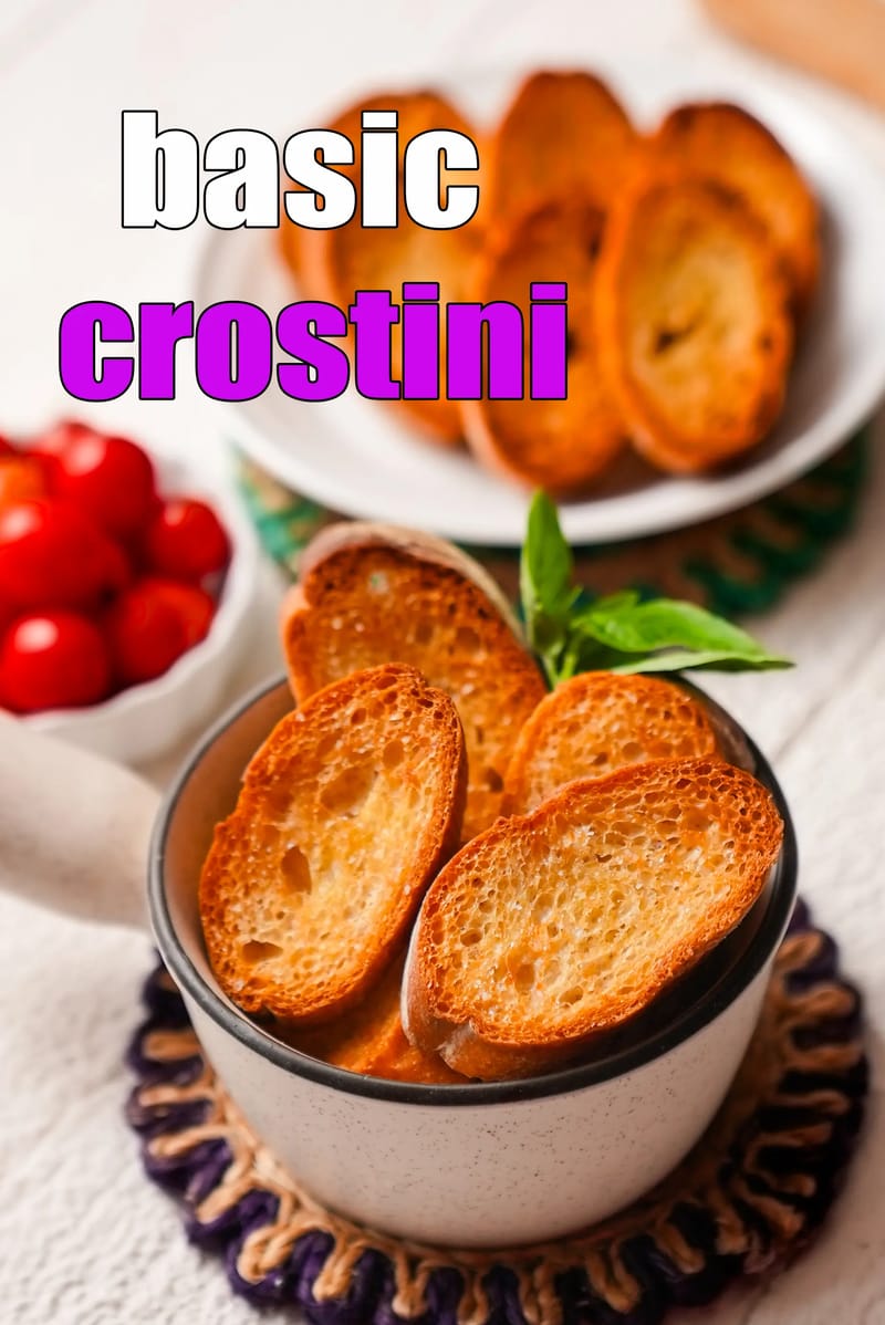 How to make a basic crostini recipe | Indian style homemade crostini in 10 minutes | French baguette crostini | | Tarla Dalal