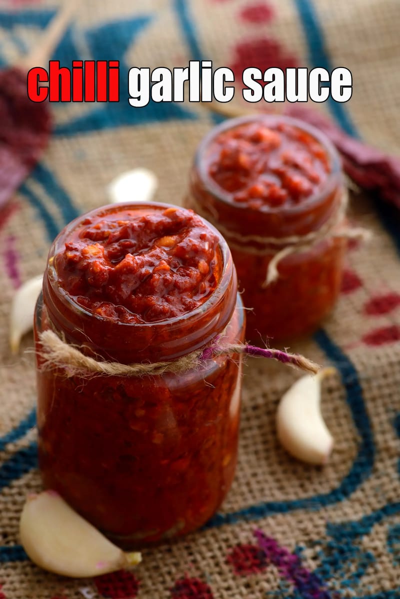 Chilli garlic sauce recipe | Indian style chilli garlic sauce | homemade chilli garlic sauce | spicy Chinese chilli garlic sauce | | Tarla Dalal