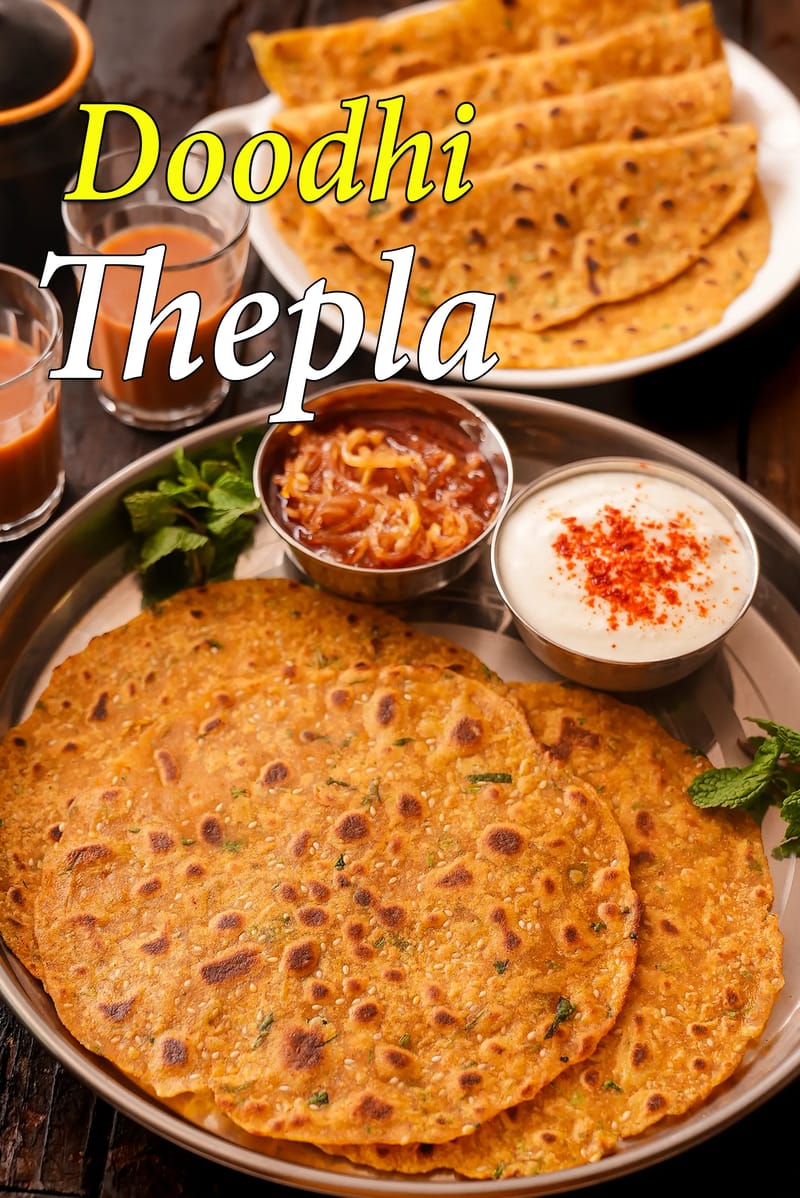 Doodhi thepla recipe | Gujarati dudhi na thepla | healthy lauki thepla | bottle gourd thepla | | Tarla Dalal