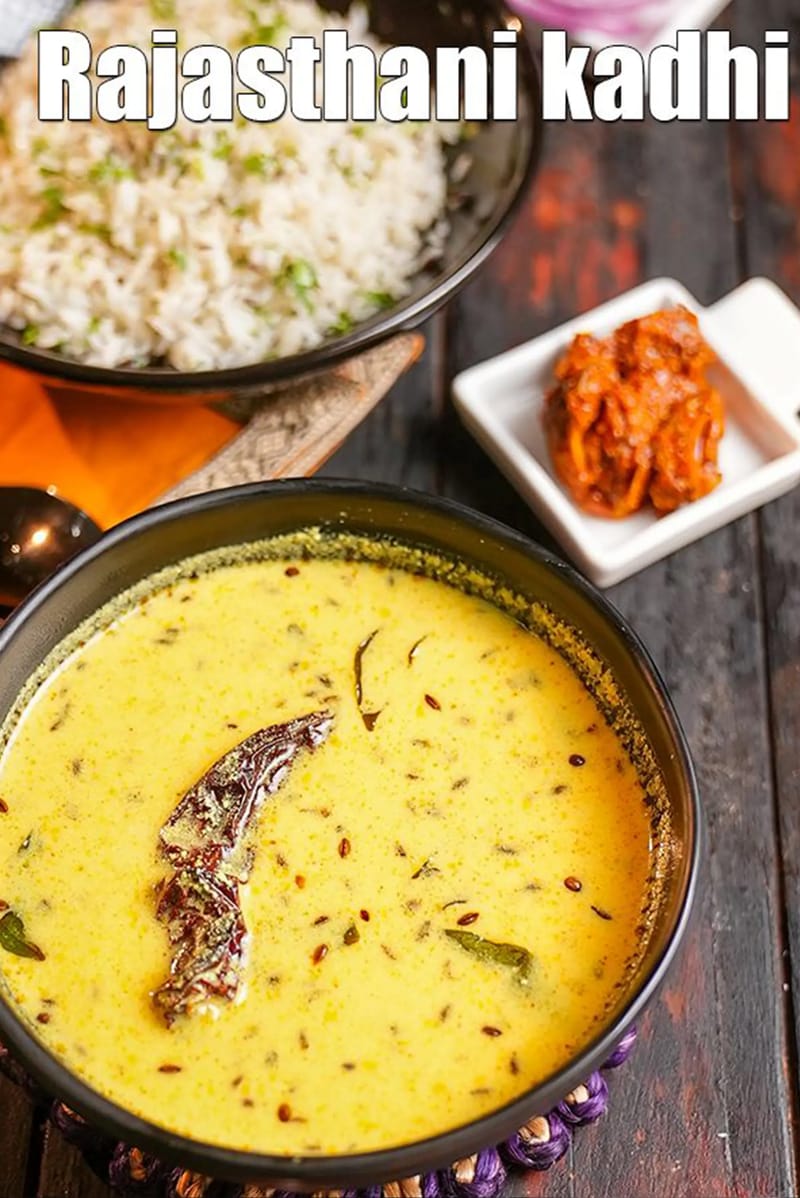 Rajasthani kadhi recipe | Marwadi kadhi | besan kadhi | | Tarla Dalal