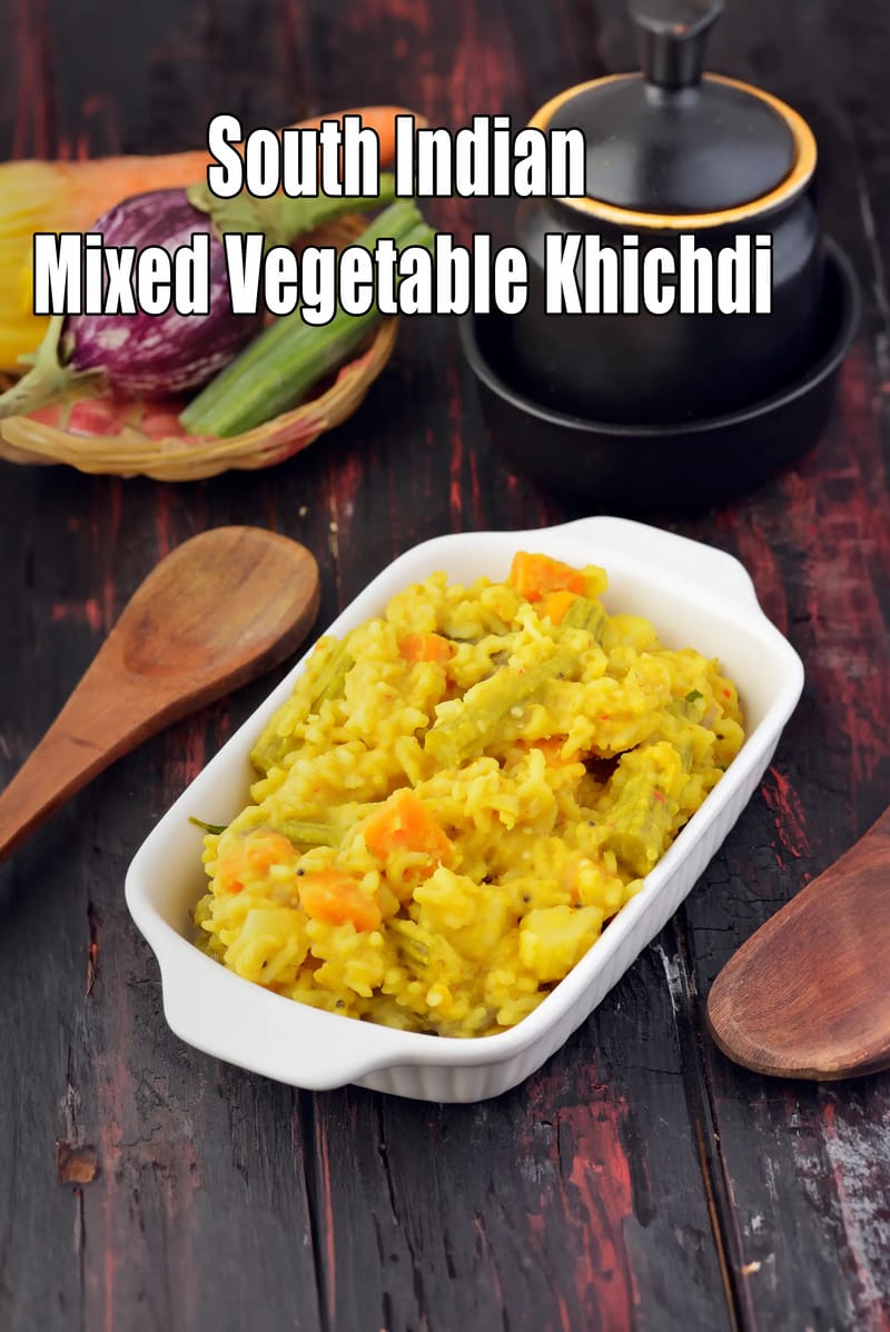 South Indian Mixed Vegetable Khichdi, Low Salt Recipe | Tarla Dalal