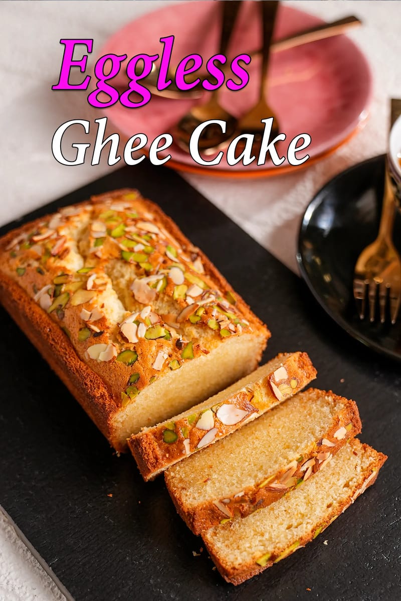 Eggless ghee cake recipe | Indian style desi ghee cake | ghee cake | | Tarla Dalal