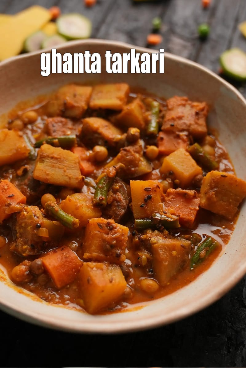 Ghanta tarkari recipe | Oriya style ghanto tarkari | Odisha style mixed vegetable sabzi |  | Tarla Dalal
