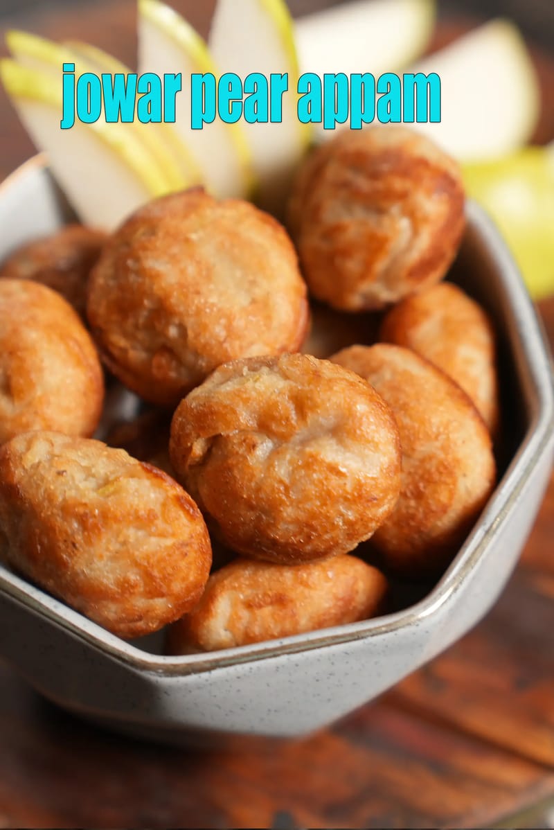 Jowar Pear Appam Recipe (Jowar Whole Wheat Flour Appe) | Tarla Dalal