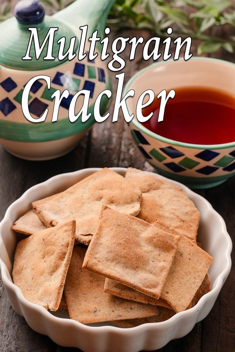 Multigrain cracker recipe |  bajra, jowar and whole wheat flour crackers | healthy Indian whole grain crackers | | Tarla Dalal