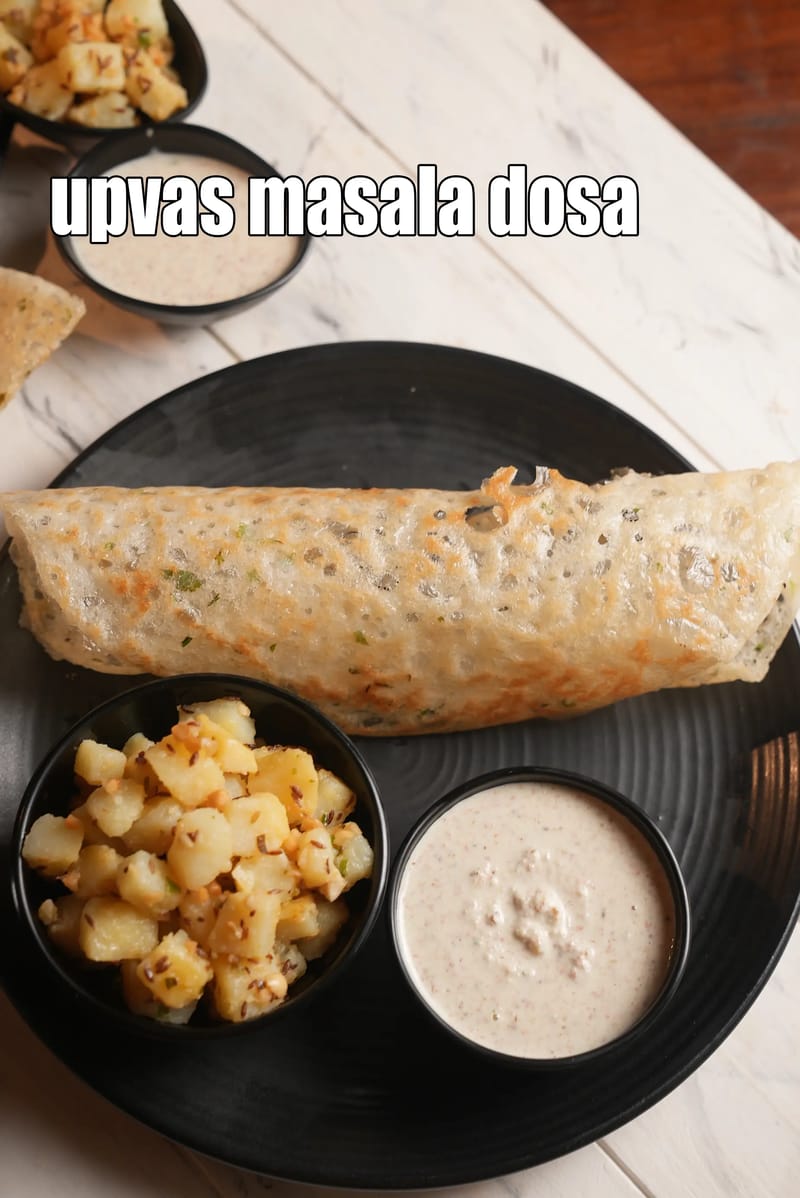 Upvas masala dosa recipe | instant farali dosa | vrat ka sama dosa | | Tarla Dalal