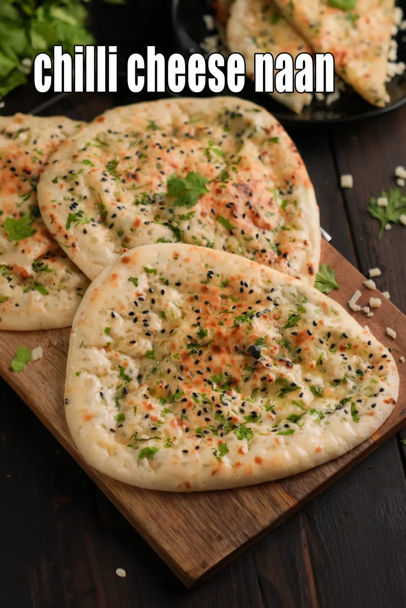 Chilli cheese naan recipe | cheese naan on tava without tandoor | cheese stuffed naan without yeast | | Tarla Dalal