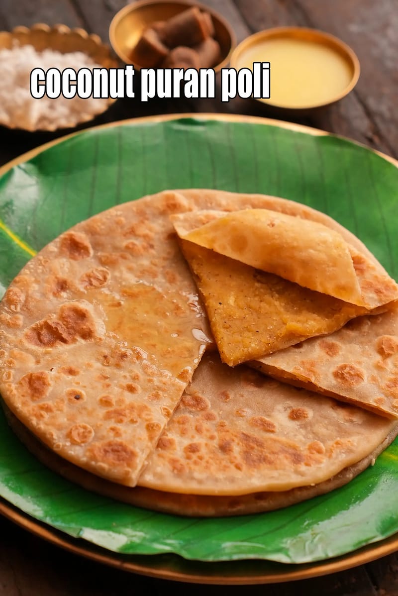 Coconut puran poli recipe | naariyal puran poli |  Maharashtrian puran poli | Jain puran poli | | Tarla Dalal
