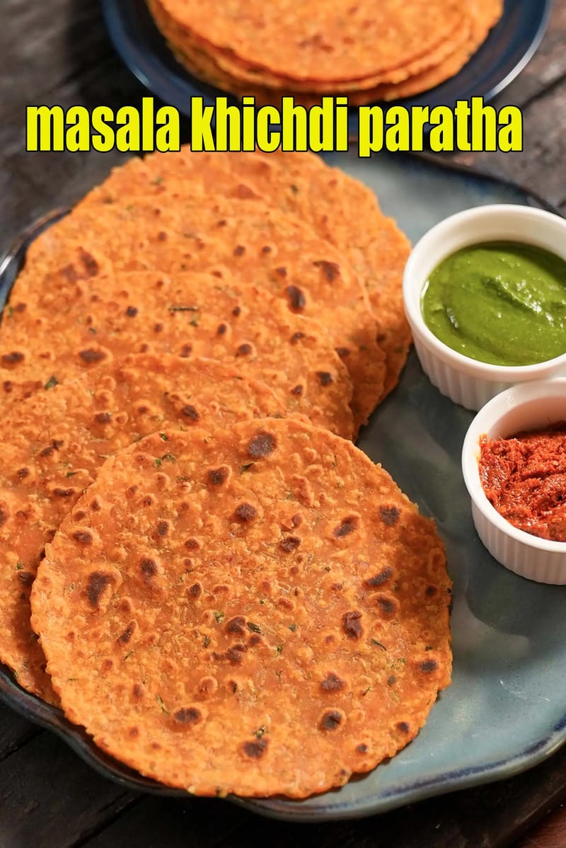 Masala khichdi paratha recipe | leftover khichdi paratha | Gujarati khichdi ki roti | khichdi thepla | | Tarla Dalal