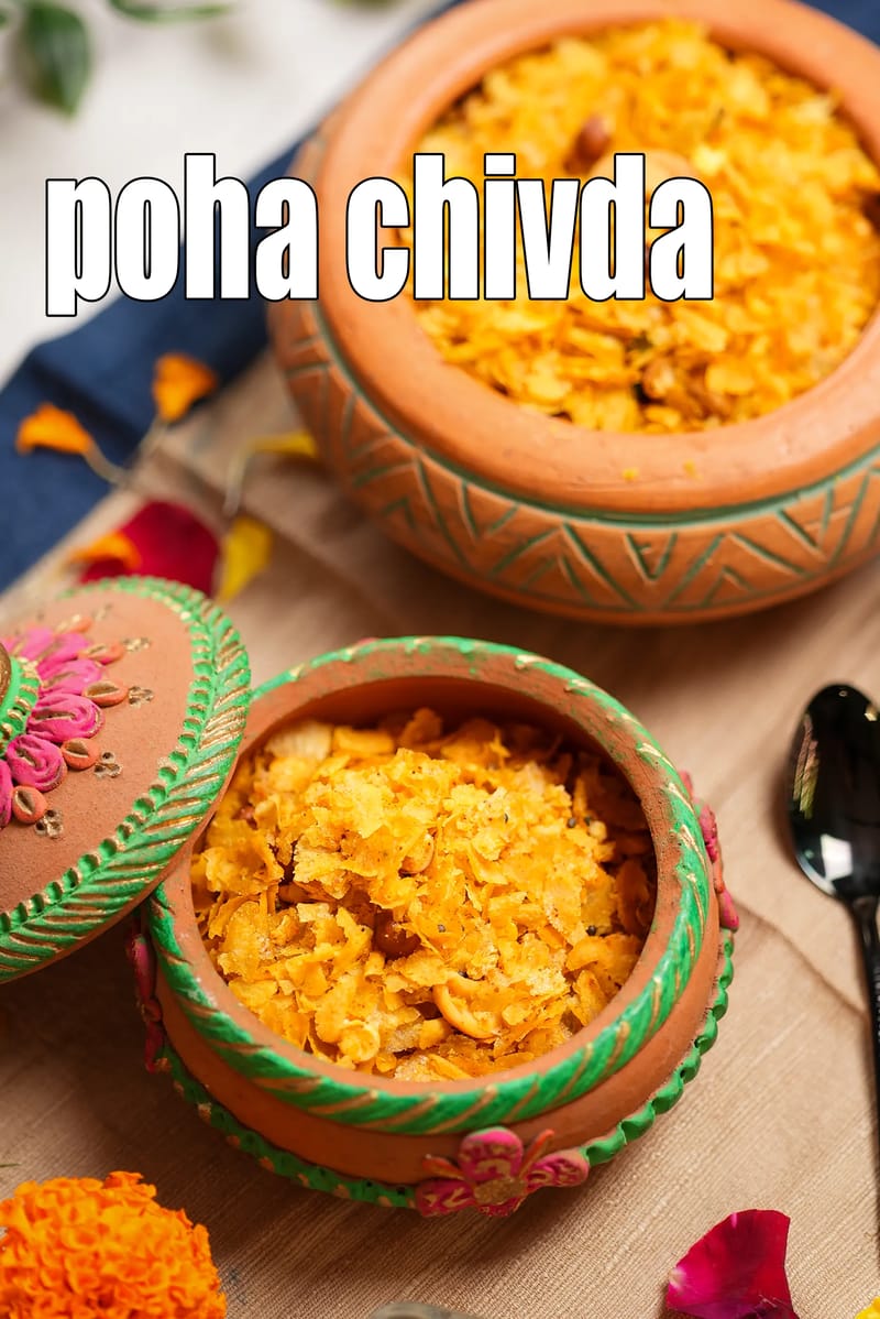 Poha chivda recipe | roasted poha chivda | thin poha chivda | maharashtrian poha chivda | | Tarla Dalal