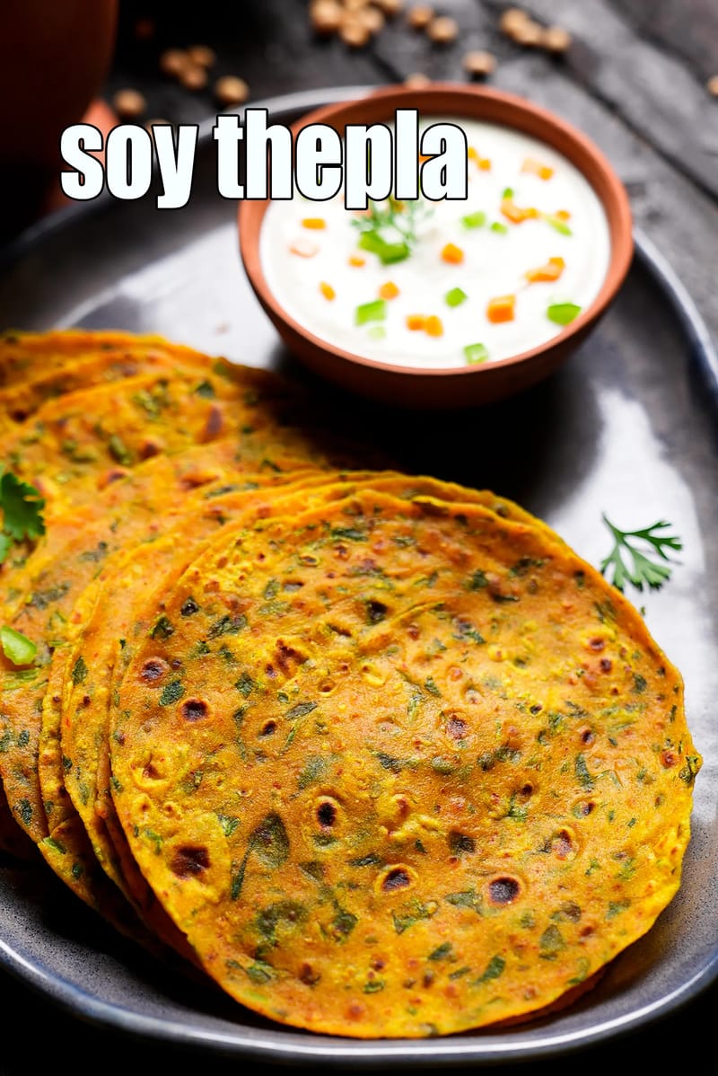 Soy thepla | soya methi thepla recipe | soya methi paratha | healthy soy fenugreek Indian roti |  | Tarla Dalal