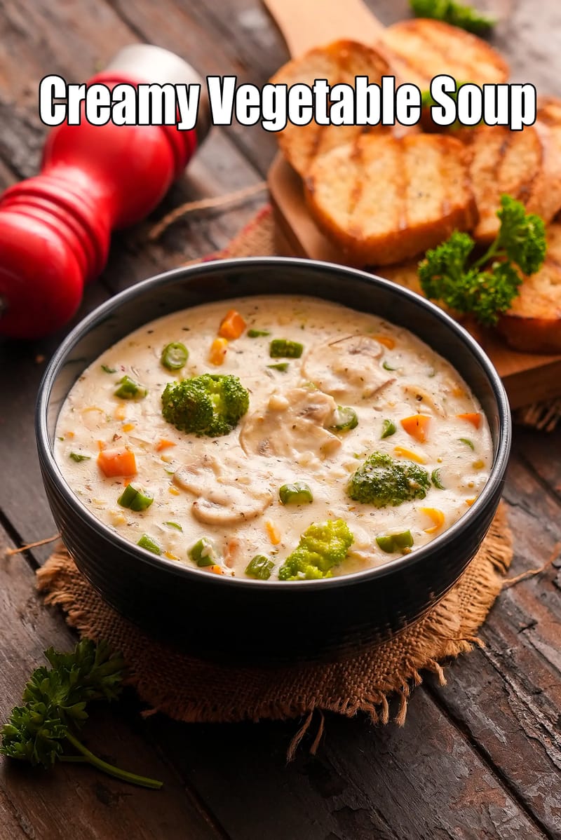  creamy vegetable soup recipe | Indian style creamy soup | vegetable creamy soup | | Tarla Dalal