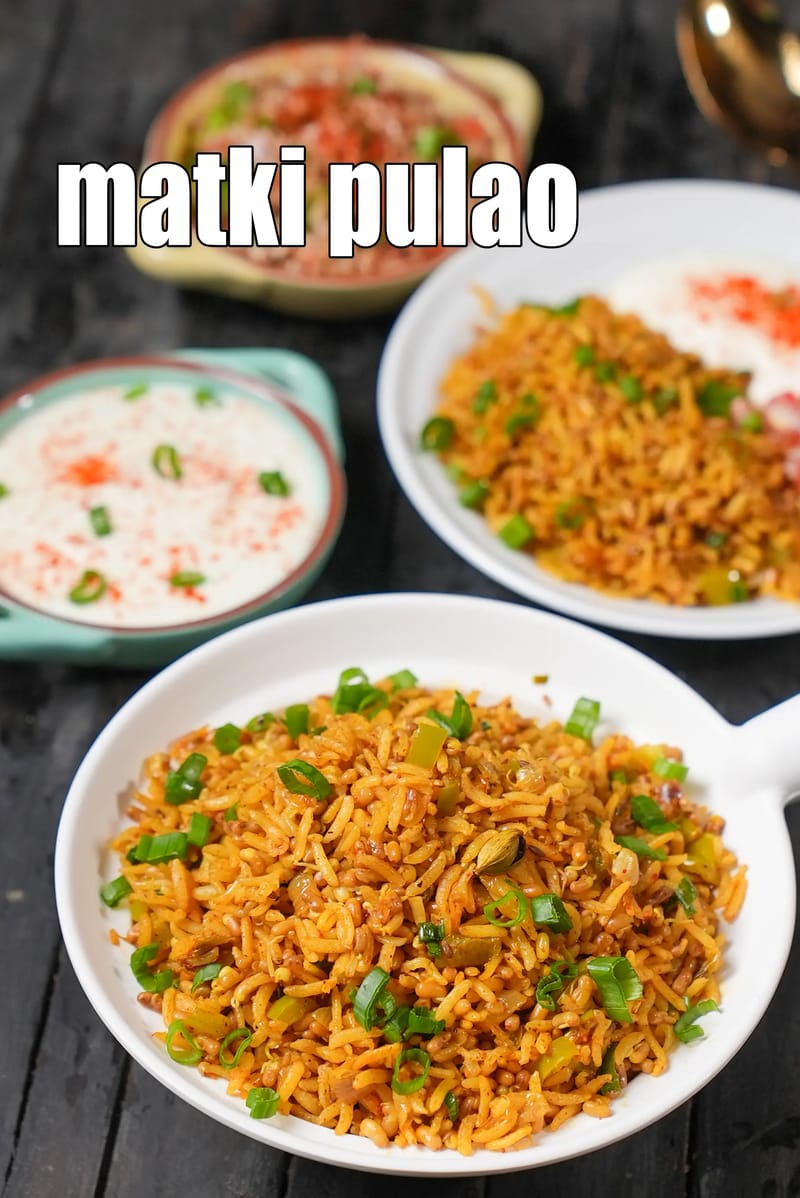 Matki pulao recipe | brown rice moath beans pulav | healthy sprouted matki rice |  | Tarla Dalal