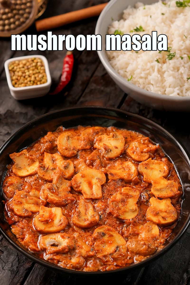 Mushroom masala recipe | restaurant style mushroom masala | spicy mushroom sabzi | | Tarla Dalal