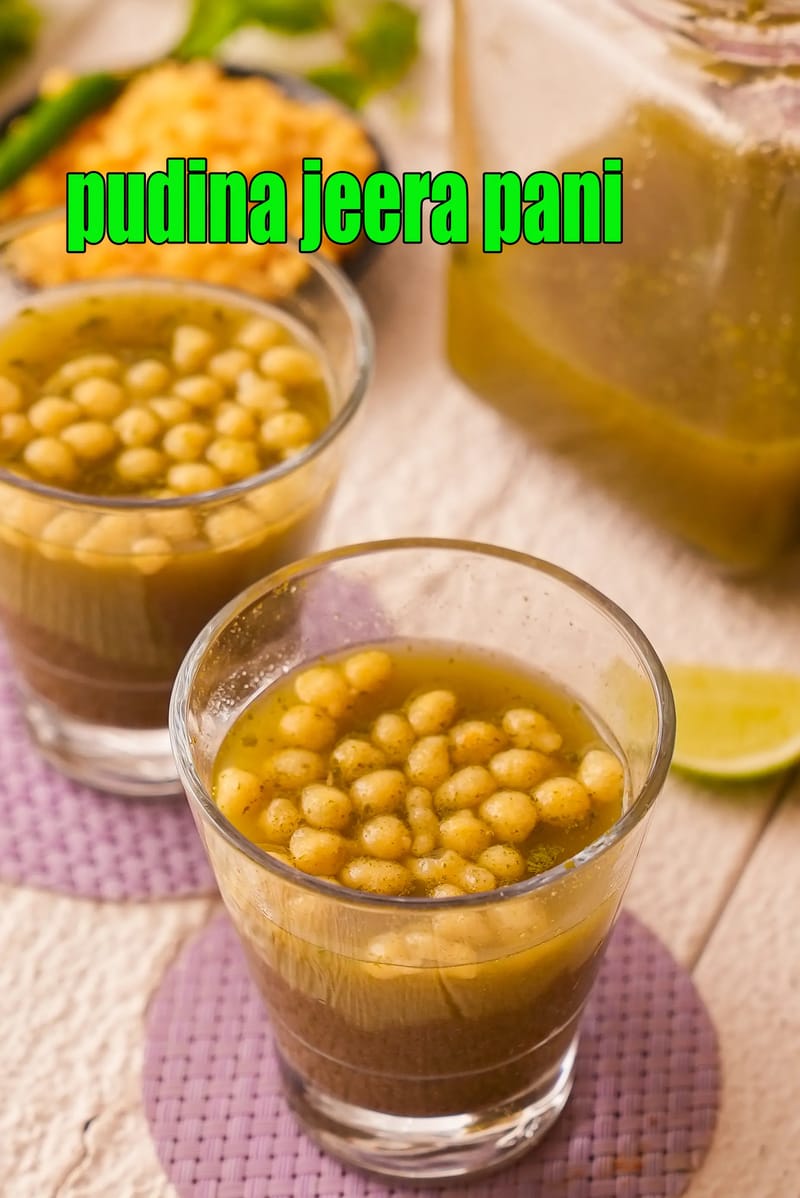 Pudina jeera pani recipe |  Indian mint cumin water |  Punjabi Pudina Jeera Pani |  Indian summer drink | | Tarla Dalal