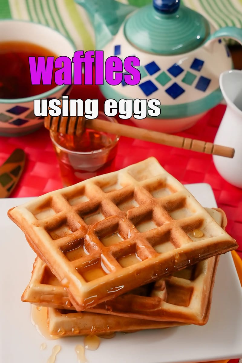 Waffles using eggs recipe | Indian style waffles | classic vegetarian waffle recipe |  | Tarla Dalal