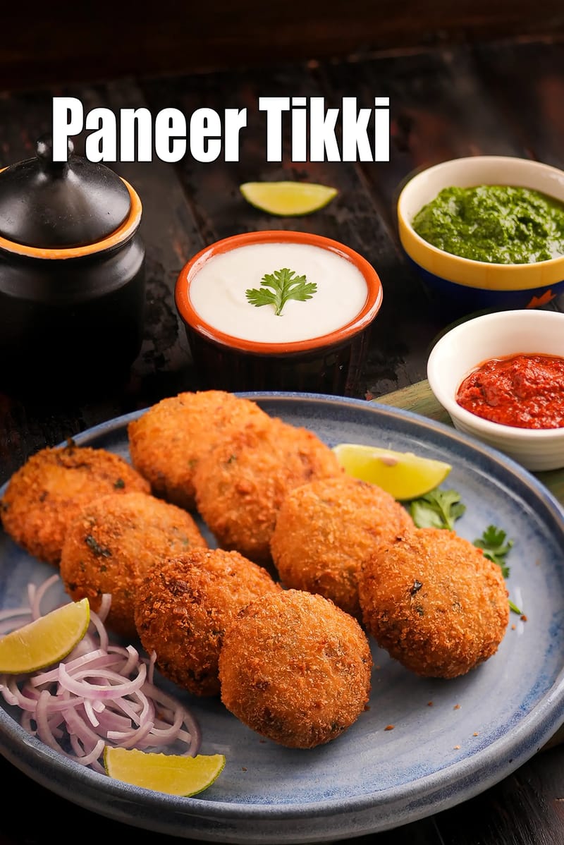 Paneer tikki recipe | paneer cutlet | crispy aloo paneer tikki | | Tarla Dalal