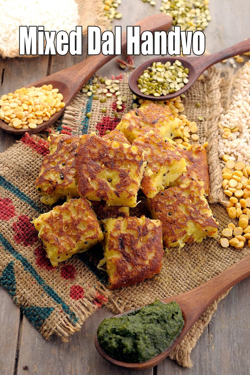 Mixed dal handvo recipe | Gujarati handvo | handvo recipe | | Tarla Dalal