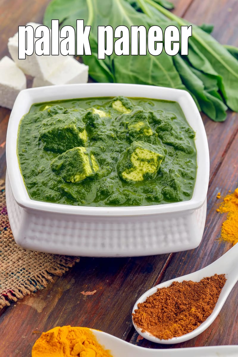 Palak paneer recipe | Punjabi palak paneer | homemade palak paneer | spinach with cottage cheese | | Tarla Dalal